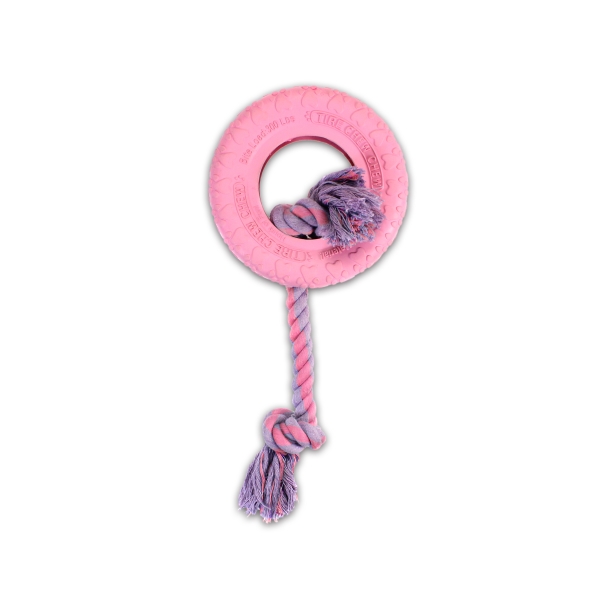 Іграшка для собак MISOKO&amp;CO Кільце з мотузкою, pink, 30.5x13.5 cm