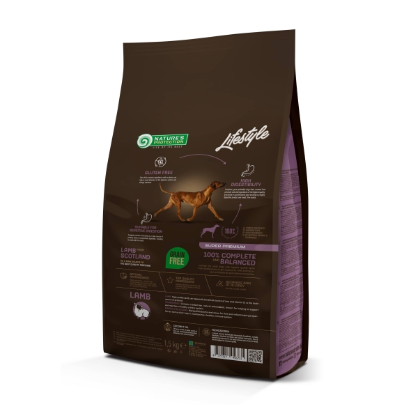 Сухой беззерновой корм с ягненком для собак всех пород Nature&#039;s Protection Lifestyle 1,5 кг - 1