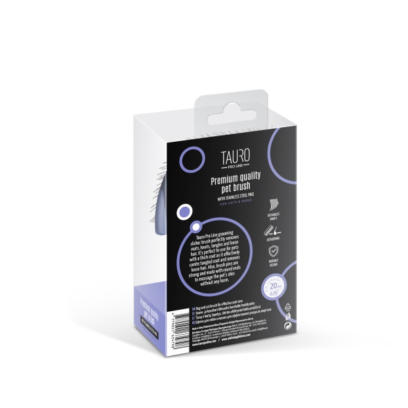 Щітка TAURO PRO LINE, пластикова, зубчики 20 мм, тонкі, фіолетова - 5