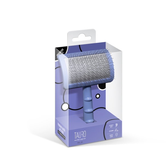 Щітка TAURO PRO LINE, пластикова, зубчики 20 мм, тонкі, фіолетова - 4