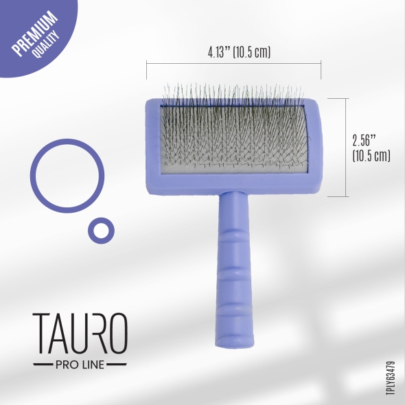 Щітка TAURO PRO LINE, пластикова, зубчики 20 мм, тонкі, фіолетова - 2