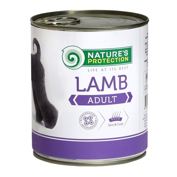 Вологий корм для дорослих собак всіх порід з ягнятиною Nature&#039;s Protection Adult Lamb 400г