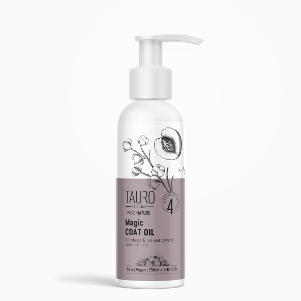 Олія для догляду за шерстю собак і котів Tauro Pro Line Pure Nature Magic Coat Oil