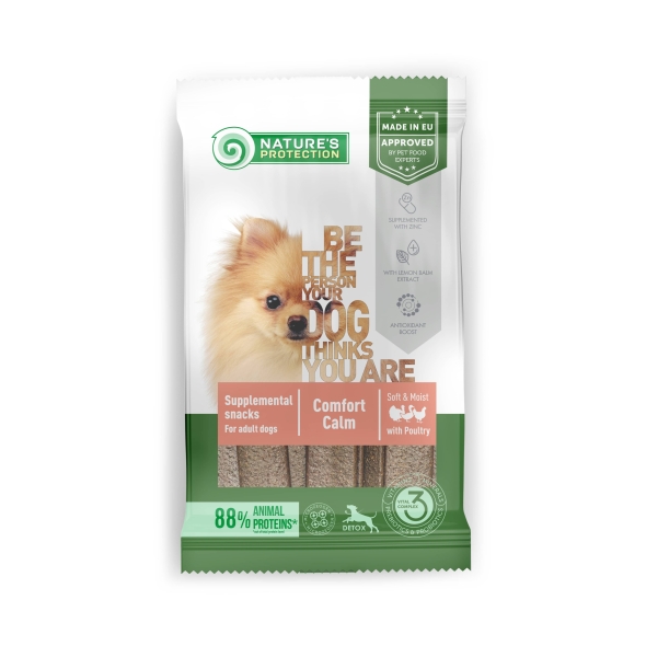 Ласощі для собак з м&#039;ясом птиці Nature&#039;s Protection Healthy Comfort Calm, 160г