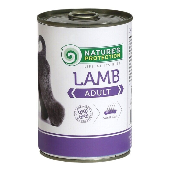 Вологий корм для дорослих собак всіх порід з ягнятиною Nature&#039;s Protection Adult Lamb 800г