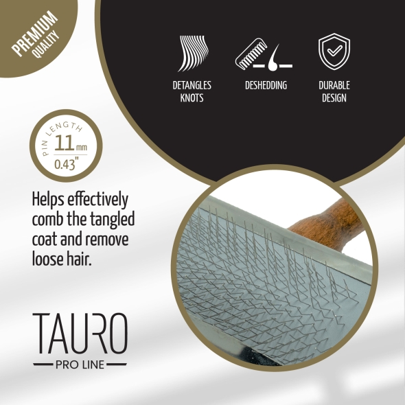 Щітка з металевим обідком Tauro Pro Line, зубці 11 мм, M - 4