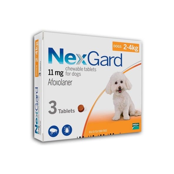Некс Гард (NexGard ) 2-4 кг (S)