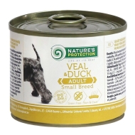 Вологий корм для дорослих собак малих порід з телятиною та качкою Nature&#039;s Protection Adult small breed Veal &amp; Duck 200г