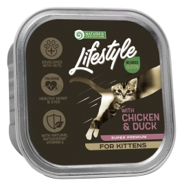 Вологий корм для кошенят з куркою та качкою Nature&#039;s Protection Lifestyle Kitten with chicken and duck, 85 г