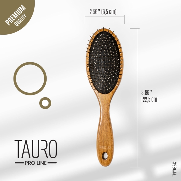 Масажна щітка Tauro Pro Line для собак з довгою шерстю, 22,5x6,5x1 см - 2