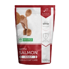 Пауч для дорослих собак з лососем Nature&#039;s Protection Skin&amp;Coat Care 100г