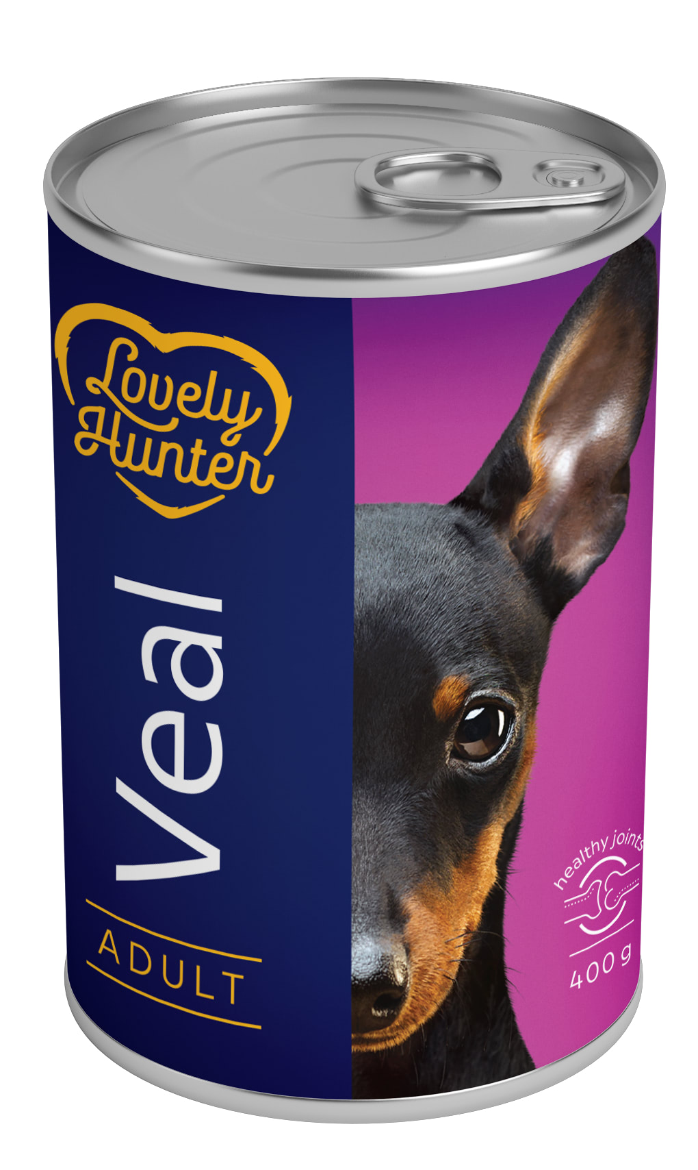 Влажный корм для взрослых собак с телятиной Lovely Hunter Adult veal 400 г  купить в Киеве, цена — 187 грн в Украине в интернет-магазине BestPet