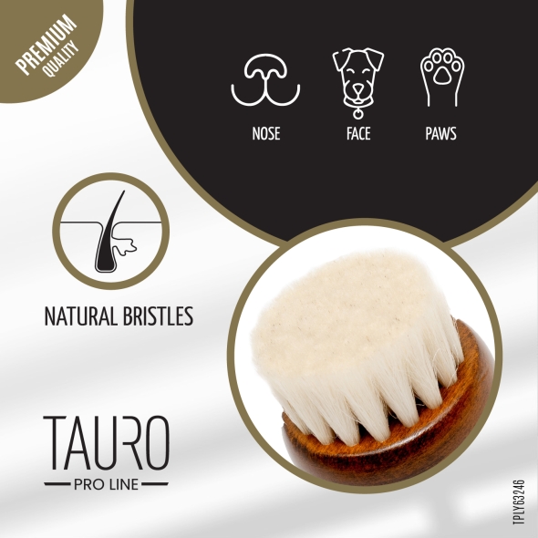 Пензлик для пудри з натуральної щетини Tauro Pro Line - 3