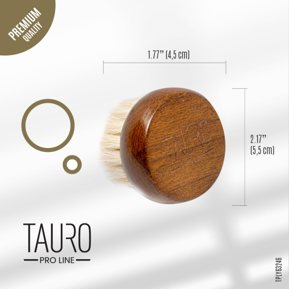 Пензлик для пудри з натуральної щетини Tauro Pro Line - 2