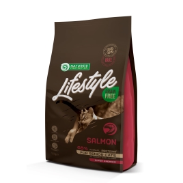 Сухий беззерновий корм для літніх котів з лососем Nature&#039;s Protection Lifestyle 1,5 кг