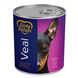 Вологий корм для дорослих собак з телятиною Lovely Hunter Adult veal 800 г