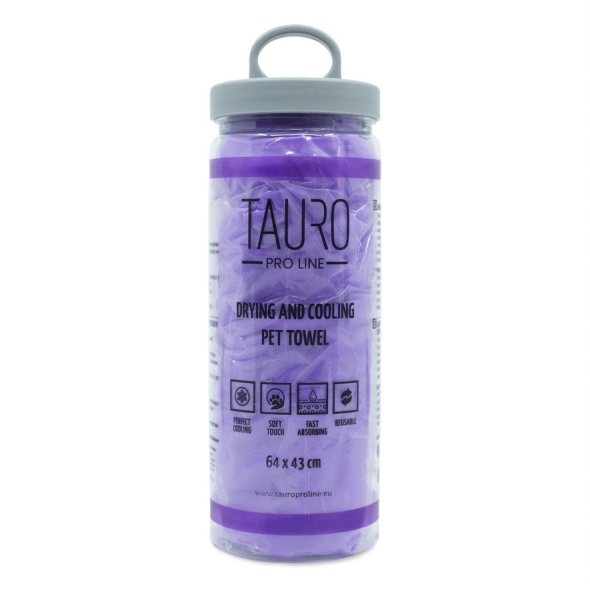 Рушник для сушки та охолодження тварин Tauro Pro Line 64х43 см фіолетовий