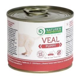 Вологий корм для цуценят всіх порід з телятиною Nature&#039;s Protection Puppy Veal 200г