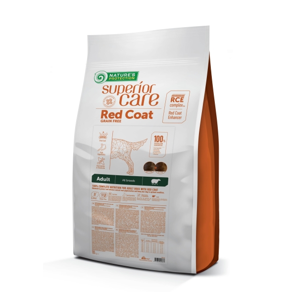 Сухий беззерновий корм для собак з рудим забарвленням Nature&#039;s Protection Superior Care 10 кг, ягнятина