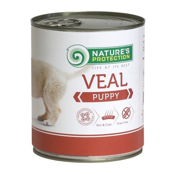 Вологий корм для цуценят всіх порід з телятиною Nature&#039;s Protection Puppy Veal 400г