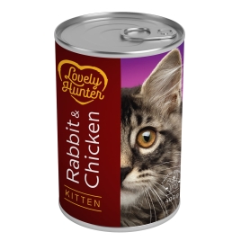 Вологий корм для кошенят з кролятиною та курятиною Lovely Hunter Kitten Rabbit and Chicken 400 г