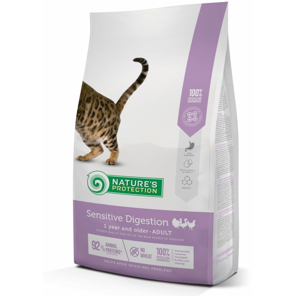 Nature's Protection Sensitive Digestion Сухий корм для дорослих котів з чутливим травленням, 2 кг