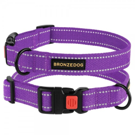 Нашийник для Собак Bronzedog Брезент фіолетовий, розмір S