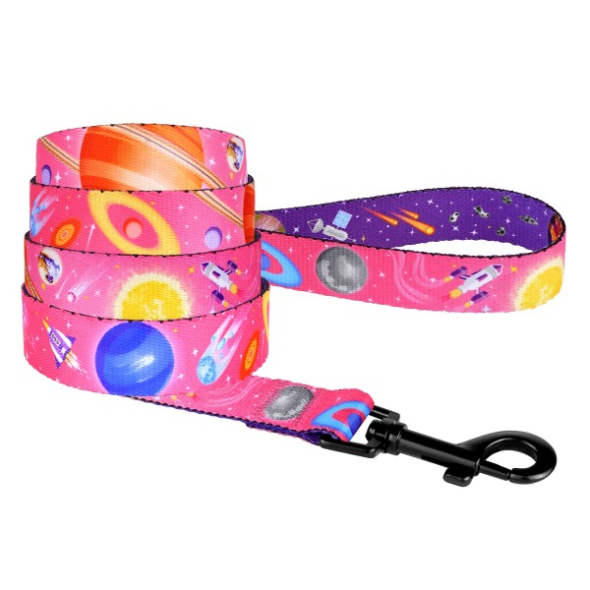 Поводок для собак BronzeDog Urban Cosmos розовый, размер S