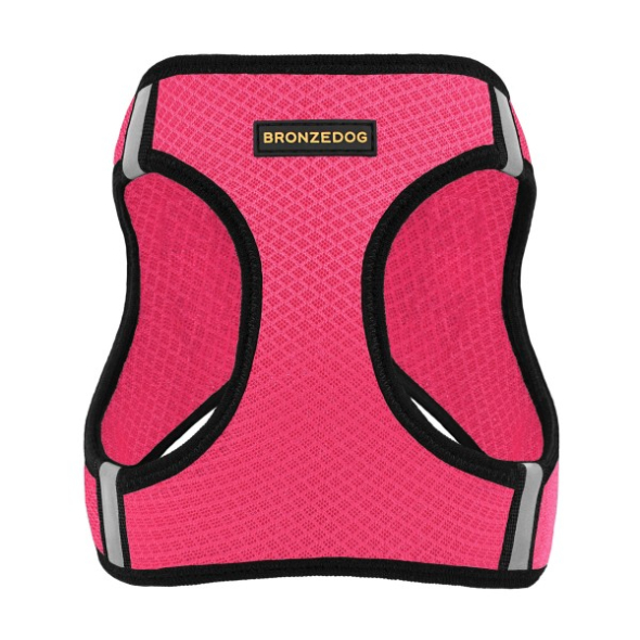 Шлея для собак BronzeDog Mesh Vest с 3D сеткой розовая, размер M - 1