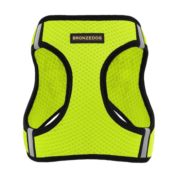 Шлея для собак BronzeDog Mesh Vest з 3D сіткою лимонна, розмір М - 1