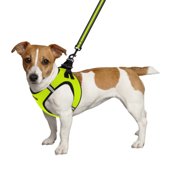 Шлея для собак BronzeDog Mesh Vest з 3D сіткою лимонна, розмір М - 2