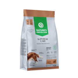 Nature's Protection Superior Care Sensitive Skin&amp;Stomach Adult Small Breeds Сухий корм для дорослих собак малих порід із чутливим травленням з ягням, 1,5 кг