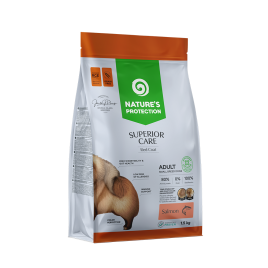 Nature's Protection Superior Care Red Coat Grain Free Salmon Adult Small Breeds Сухой беззерновой корм для взрослых собак малых пород с рыжим окрасом с лососем, 1,5 кг