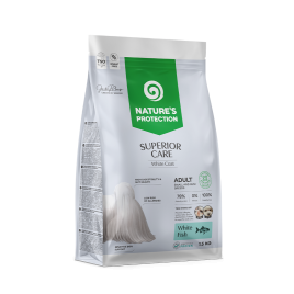 Nature's Protection Superior Care White Dogs Grain Free White Fish Adult Small Breeds Сухий беззерновий корм для дорослих собак малих порід з білою рибою, 1,5 кг