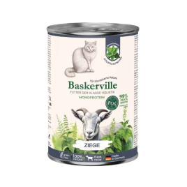 Baskerville FOS Sterlised Monoprotein Ziege Влажный корм для стерилизованных кошек коза с крапивой, 400 г