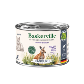 Baskerville FOS Monoprotein Känguru Влажный корм для кошек с чувствительным пищеварением кенгуру с кошачьей мятой, 200 г