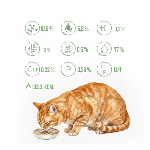 Baskerville FOS Monoprotein Wildschwein Вологий корм для котів дикий кабан, 400 г - 4