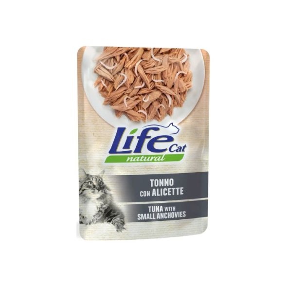 LifeCat Влажный корм для кошек Тунец с анчоусами в желе 70 г