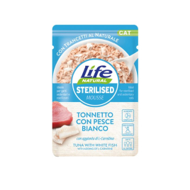 LifeCat Sterilised Mousse Влажный корм для кошек Тунец с белой рыбой 70 г