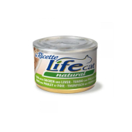 LifeCat le Ricette Вологий корм для котів Тунець з куркою та курячою печінкою 150 г