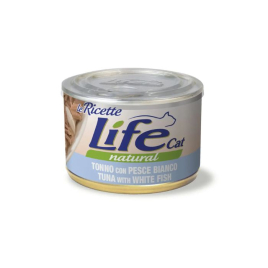 LifeCat le Ricette Влажный корм для кошек Тунец с белой рыбой 150 г