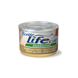 LifeCat le Ricette Влажный корм для кошек Куриное филе с печенью и морковью 150 г