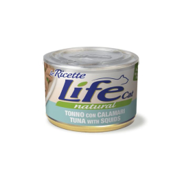 LifeCat le Ricette Влажный корм для кошек Тунец с кальмарами 150 г