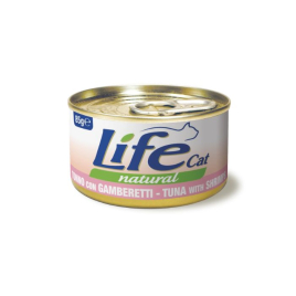 LifeCat Влажный корм для кошек Тунец с креветками 85 г