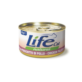 LifeCat Влажный корм для кошек Куриное филе с ветчиной 85 г