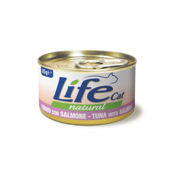 LifeCat Вологий корм для котів Тунець з лососем 85 г