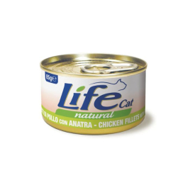 LifeCat Влажный корм для кошек Куриное филе с уткой 85 г