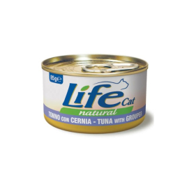 LifeCat Влажный корм для кошек Тунец с окунем 85 г
