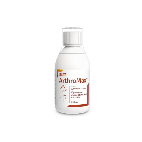 Dolfos ArthroMax (АртроМакс) Сироп для суглобів із глюкозаміном і хондроітином для собак і котів 250 мл