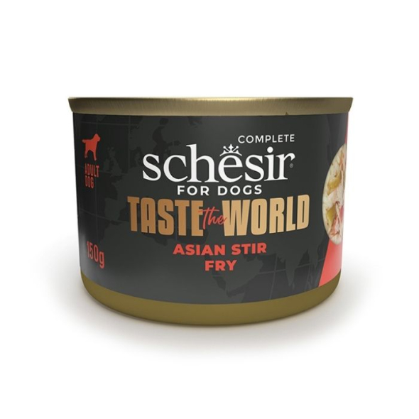 Schesir Taste the World Asian Stir Fry Влажный корм для собак курица по-азиатски в бульоне, 150 г